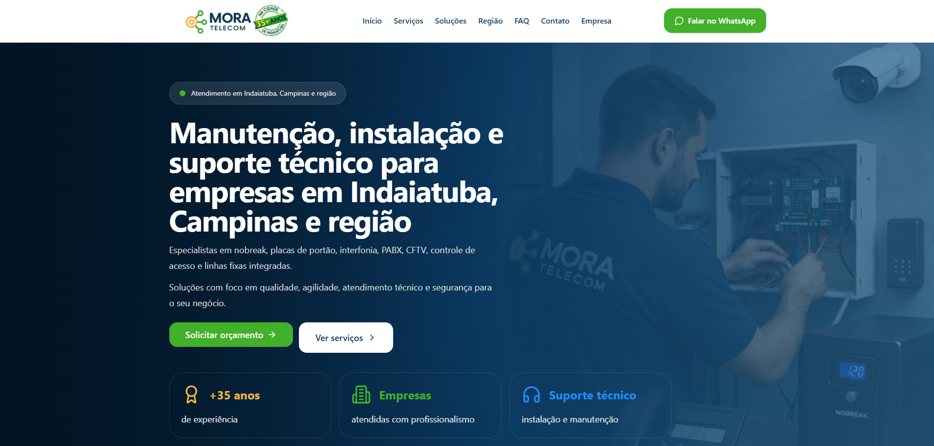 Mora Telecom - Tela 1