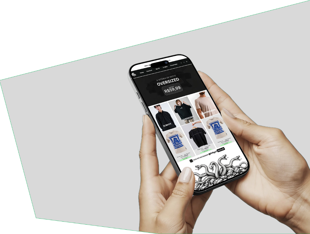App Mobile e Catálogo Streetwear Oversized